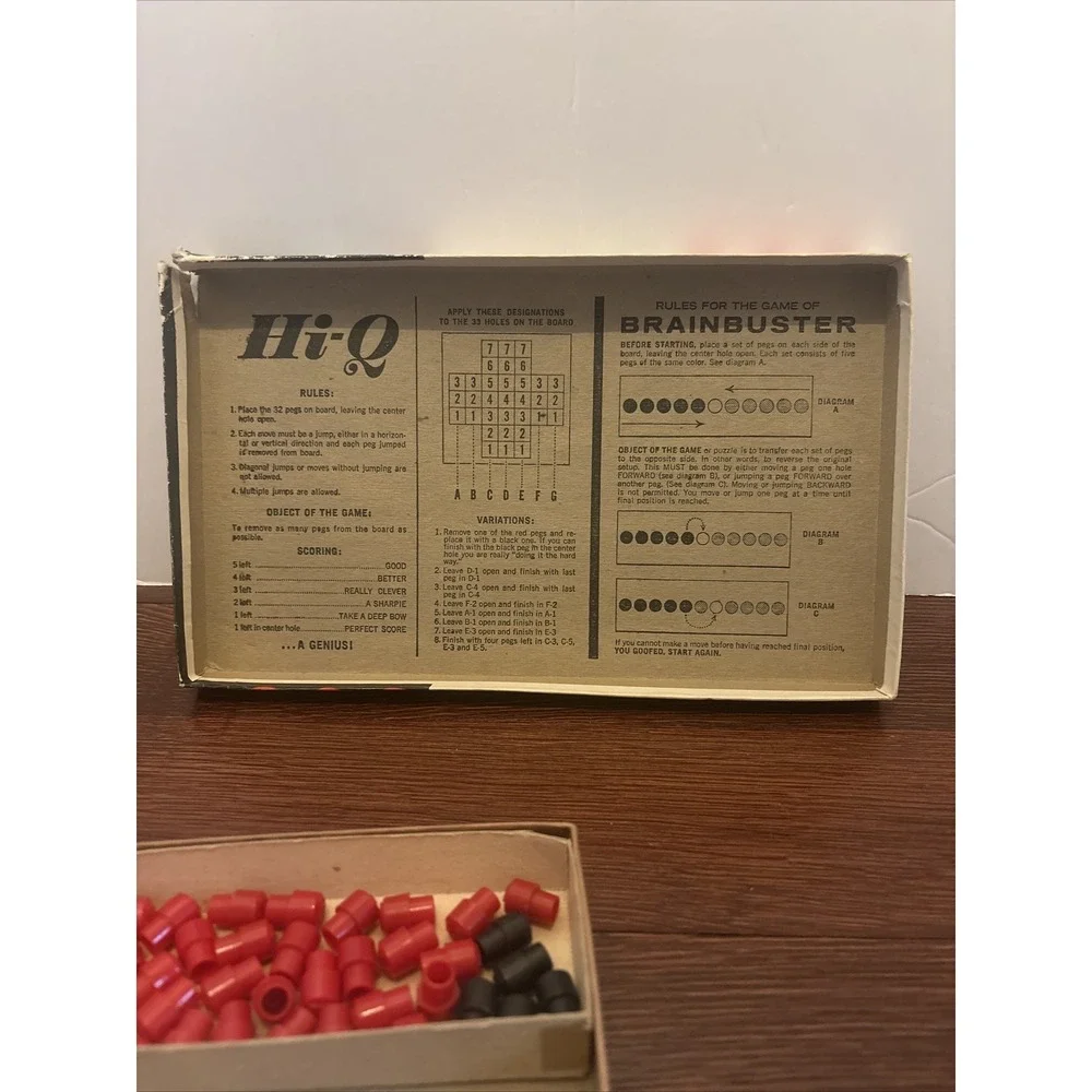 Vintage Hi-Q Puzzle Game‎ by Kohner for Entire Family Missing Brain Buster